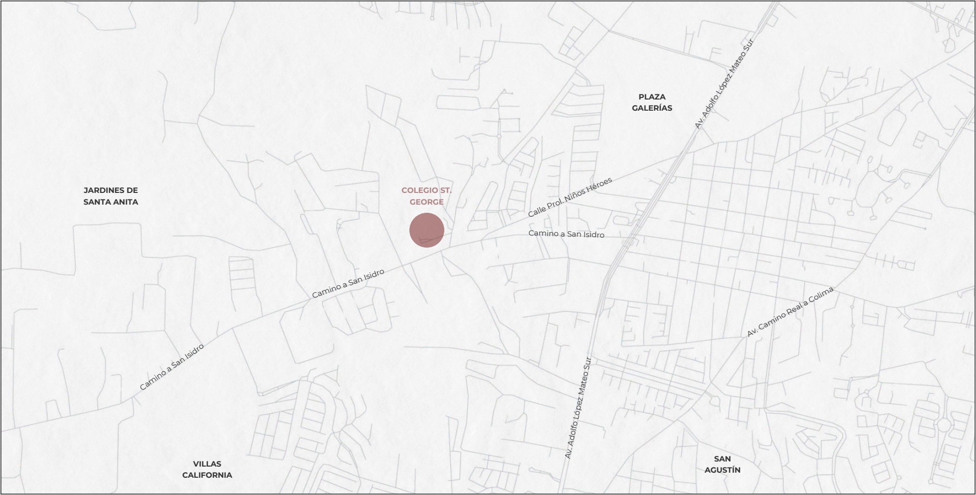 Mapa de ubicación de Plaza Heritage en Camino a San Isidro, entre López Mateos Sur y Camino Real a Colima